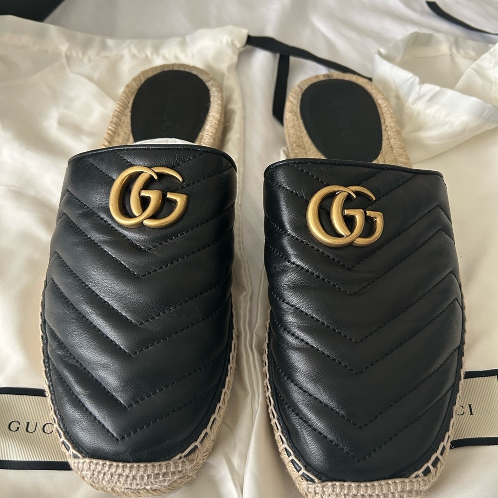 Black Gucci Mules